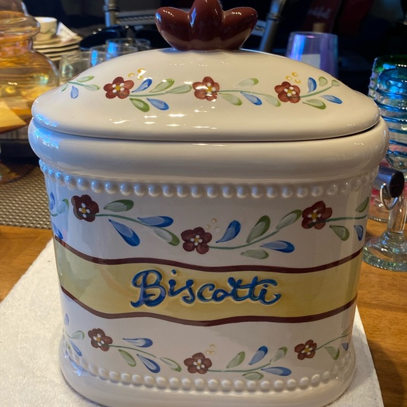 Biscotti cookie jar. Like new made for Nonnis. Like new 11.5 H x 9 Wx 5.25 - Picture 1 of 7